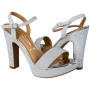 Sandália Feminina Vizzano Meia Pata Metalizada - PRATA