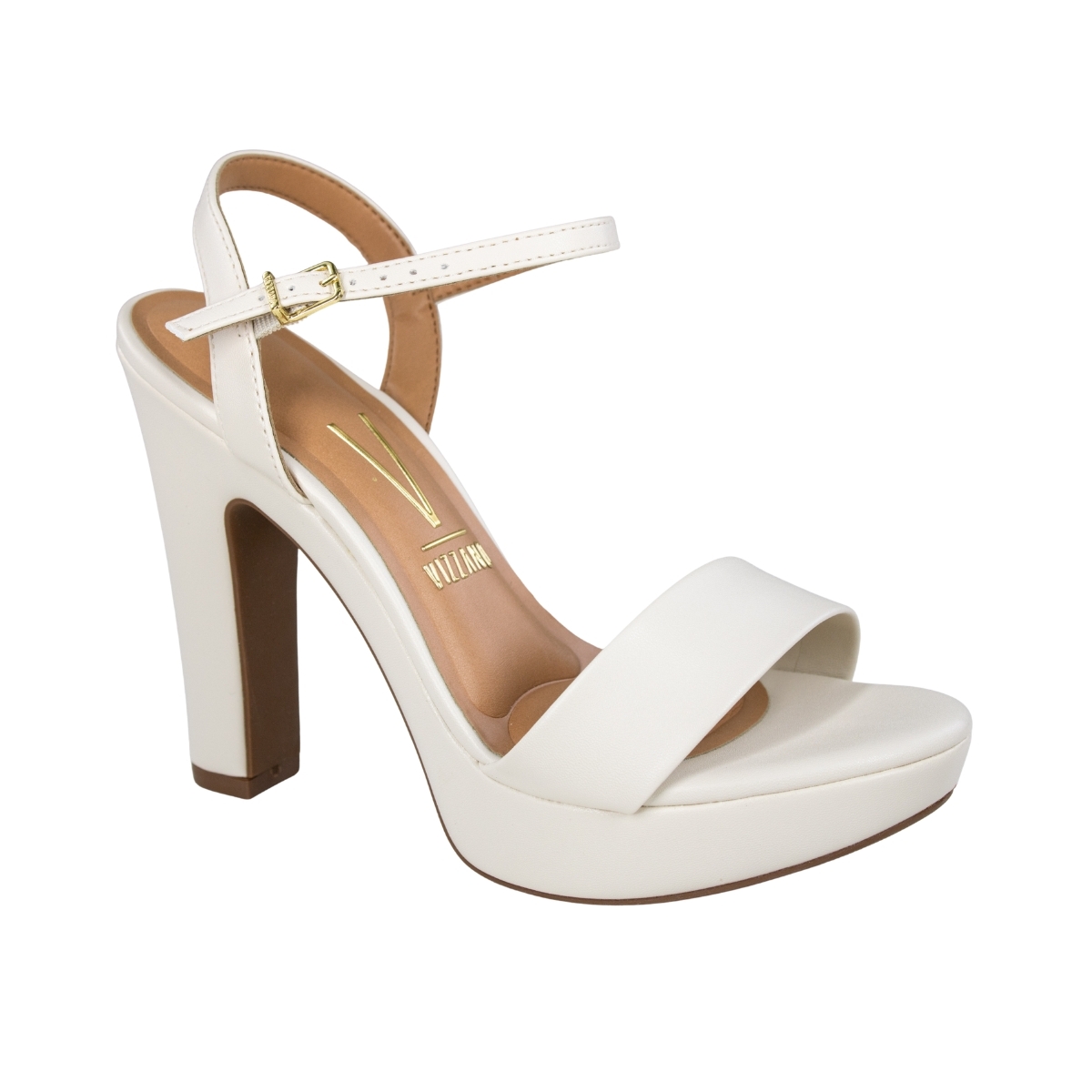Sandália Feminina Vizzano Salto Meia Pata - BRANCO OFF