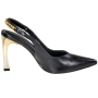 Sapato Feminino Channel Simone Mendes - PRETO/OURO