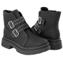 Bota Infantil Feminina Molekinha Fivela - PRETO