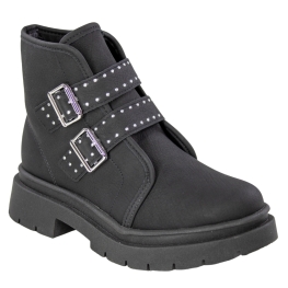 Bota Infantil Feminina Molekinha Fivela - PRETO