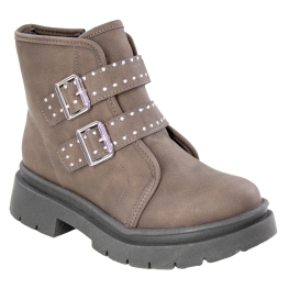 Bota Infantil Feminina Molekinha Fivela - CHOCOLATE