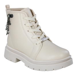 Coturno Infantil Feminino Molekinha corrente - BRANCO OFF