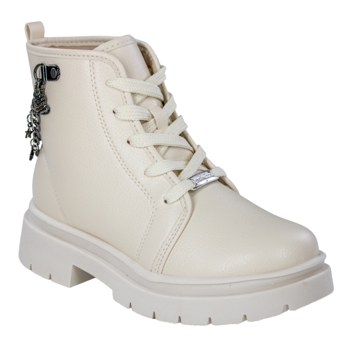 Coturno Infantil Feminino Molekinha corrente - BRANCO OFF