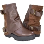 Bota Feminina Ramarim Tratorada Gola Fivela - CAFE