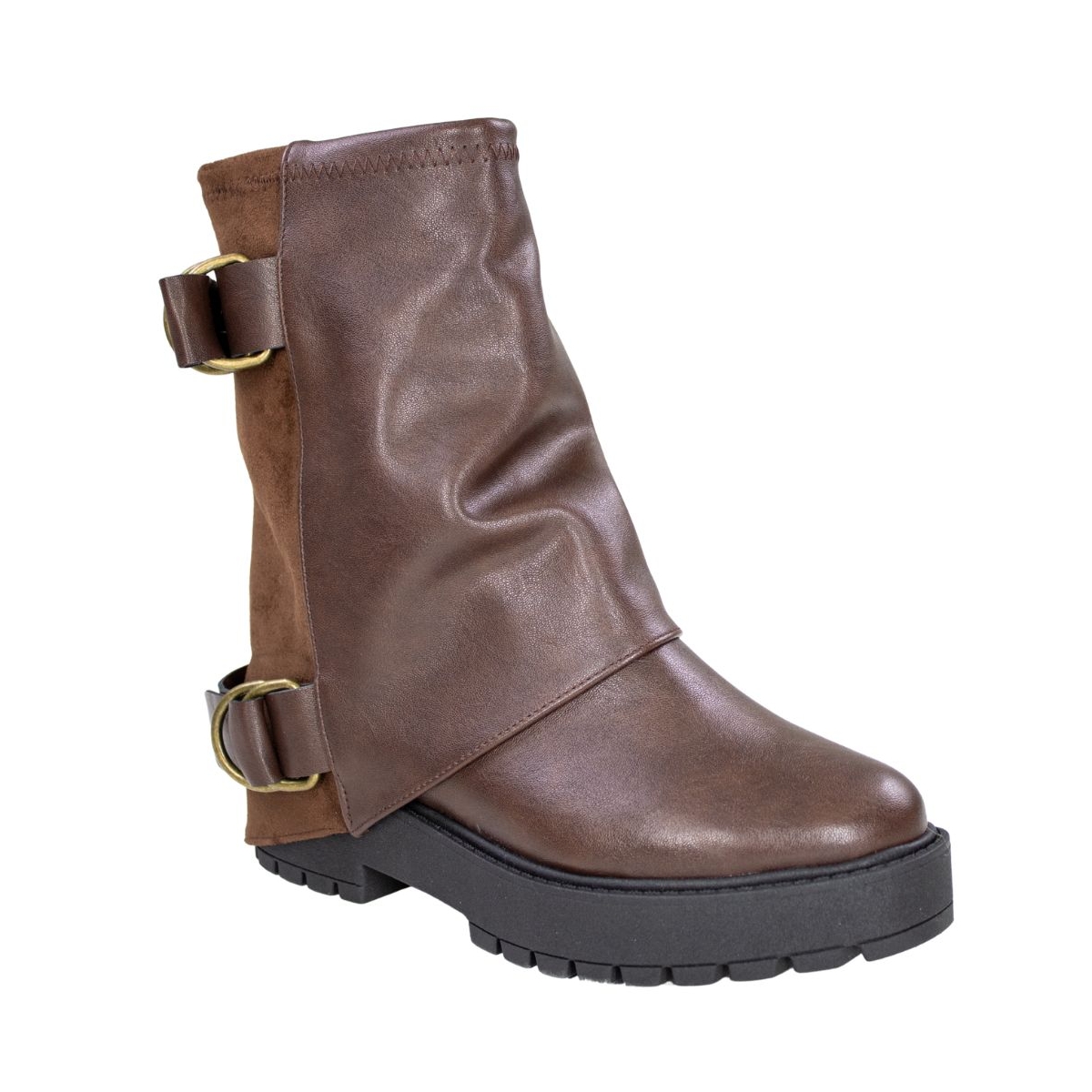 Bota Feminina Ramarim Tratorada Gola Fivela - CAFE