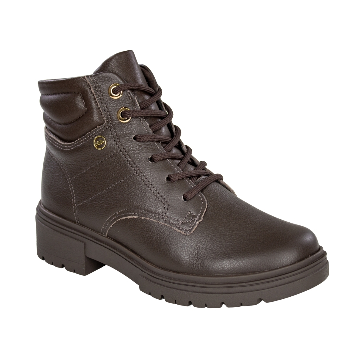 Coturno Feminino Couro - CHOCOLATE