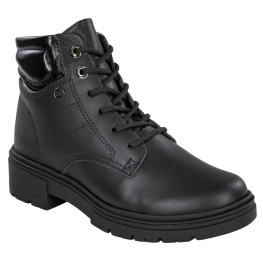 Coturno Feminino Couro - PRETO