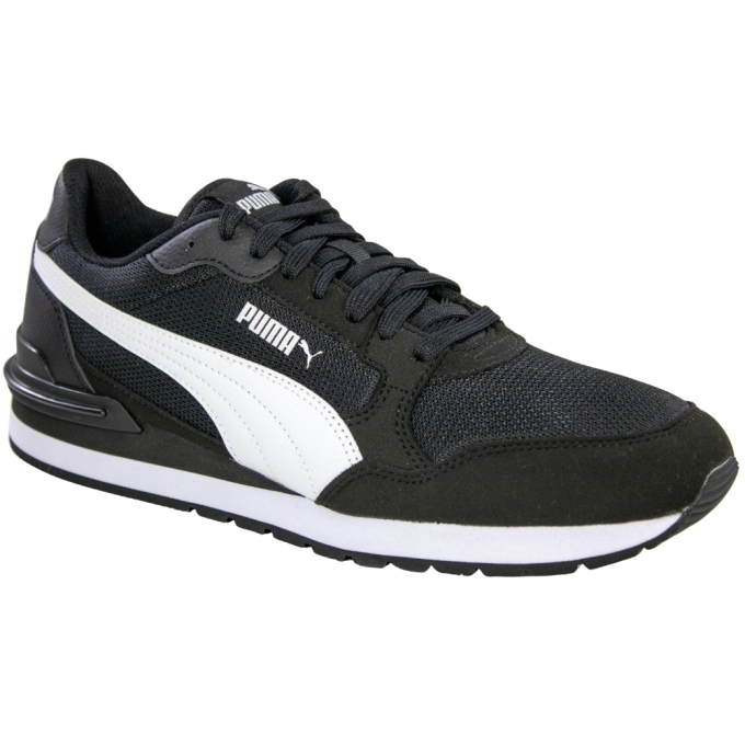 Tênis Masculino Puma Runner V4 Mesh  - PRETO/BRANCO