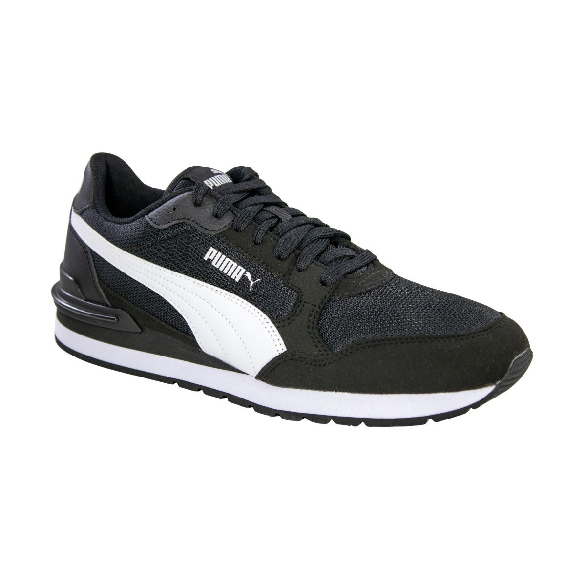 Tênis Masculino Puma Runner V4 Mesh  - PRETO/BRANCO