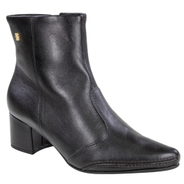 Bota Feminina Ramarim Salto Médio Soft Plus - PRETO