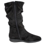 Bota Feminina Piccadilly Rasteira Enrrugada Cano Alto - PRETO