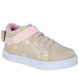 Tênis Bebê Feminino Linda Jú Velcro - OFF WHITE