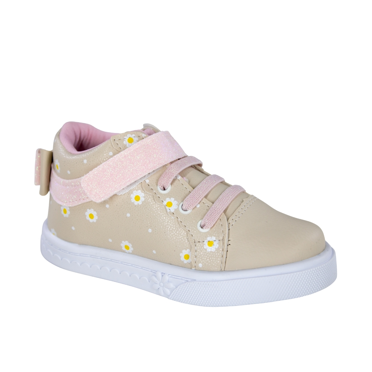 Tênis Bebê Feminino Linda Jú Velcro - OFF WHITE