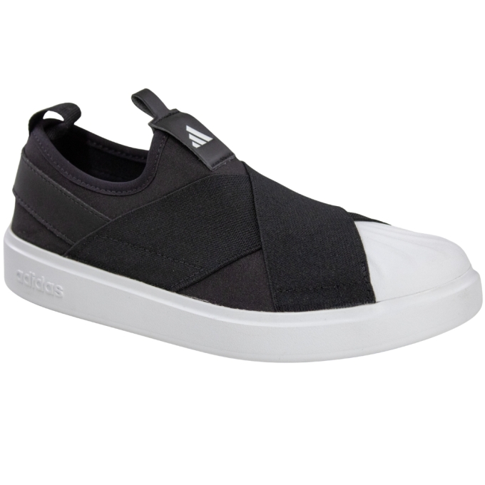 Tênis Feminino Adidas Strettal Slip on - PRETO/BRANCO