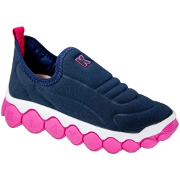 Tênis Infantil Feminino Kidy Brinca Flex - MARINHO/PINK