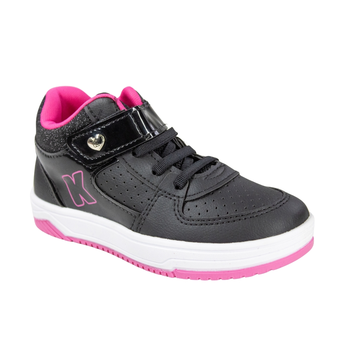 Tênis Bebê Feminino Cano Mèdio Happy  - PRETO/PINK