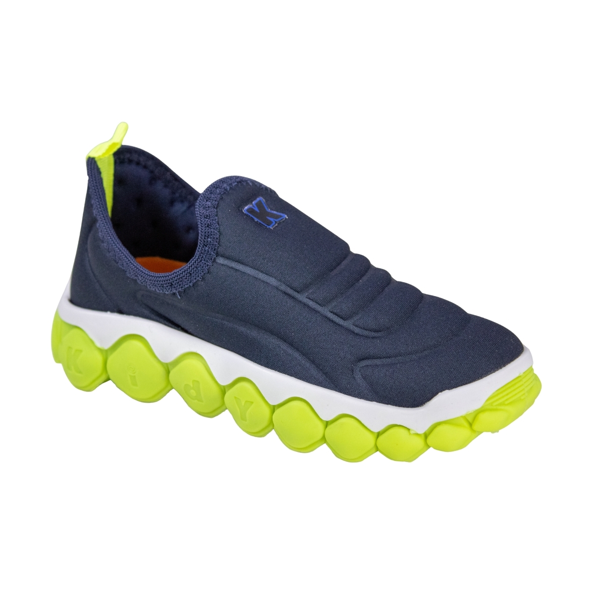 Tênis Infantil Masculino Kidy Brinca Flex - MARINHO/AMARELO NEON