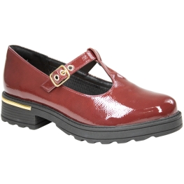 Sapato Feminino Piccadilly Loafer Boneca - BURGUNDY