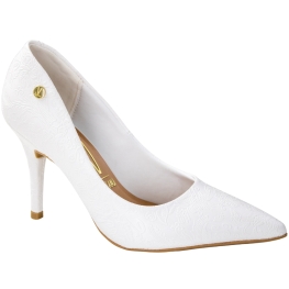 Sapato Feminino Vizzano Salto Fino Arabesco - BRANCO