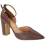 Sapato Feminino Vizzano Salto Bloco - CHOCOLATE