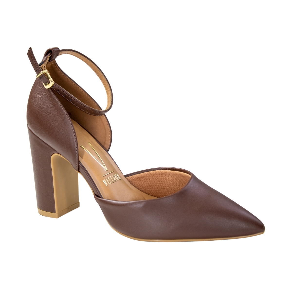 Sapato Feminino Vizzano Salto Bloco - CHOCOLATE
