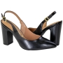 Sapato Feminino Vizzano Salto Bloco Chanel - PRETO