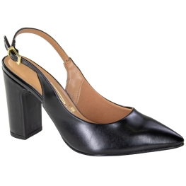 Sapato Feminino Vizzano Salto Bloco Chanel - PRETO