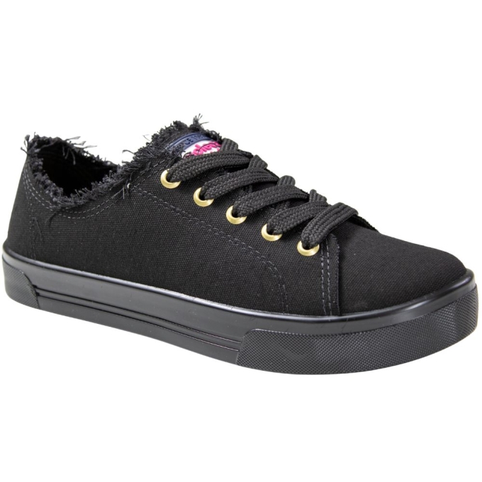 Tênis Feminino Moleca Lona  - PRETO/PRETO