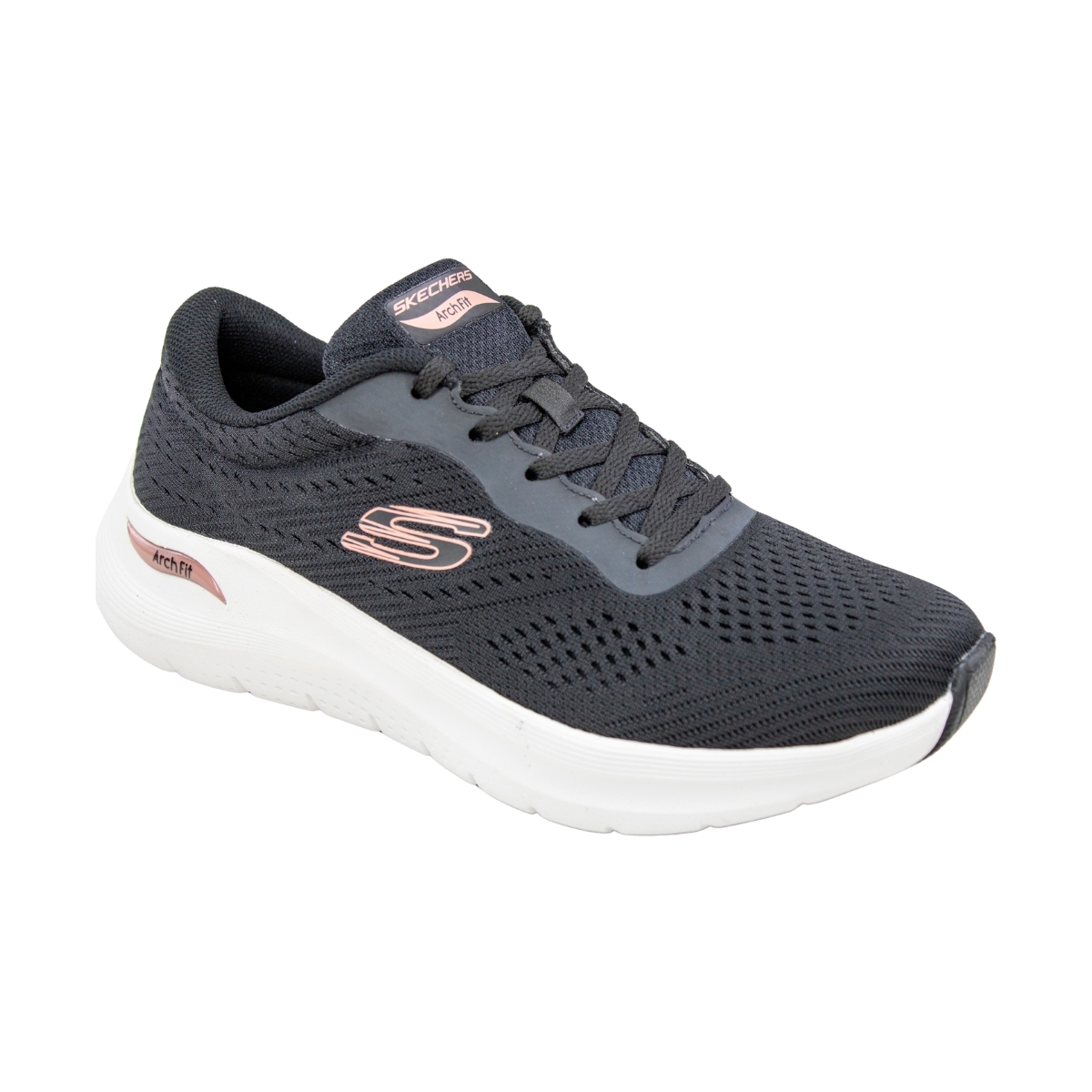 Tênis Feminino Skechers Arch Fit 2.0 - PRETO/ROSA DOURADO