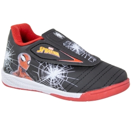 Chuteira Indoor Infantil Homem Aranha - PRETO