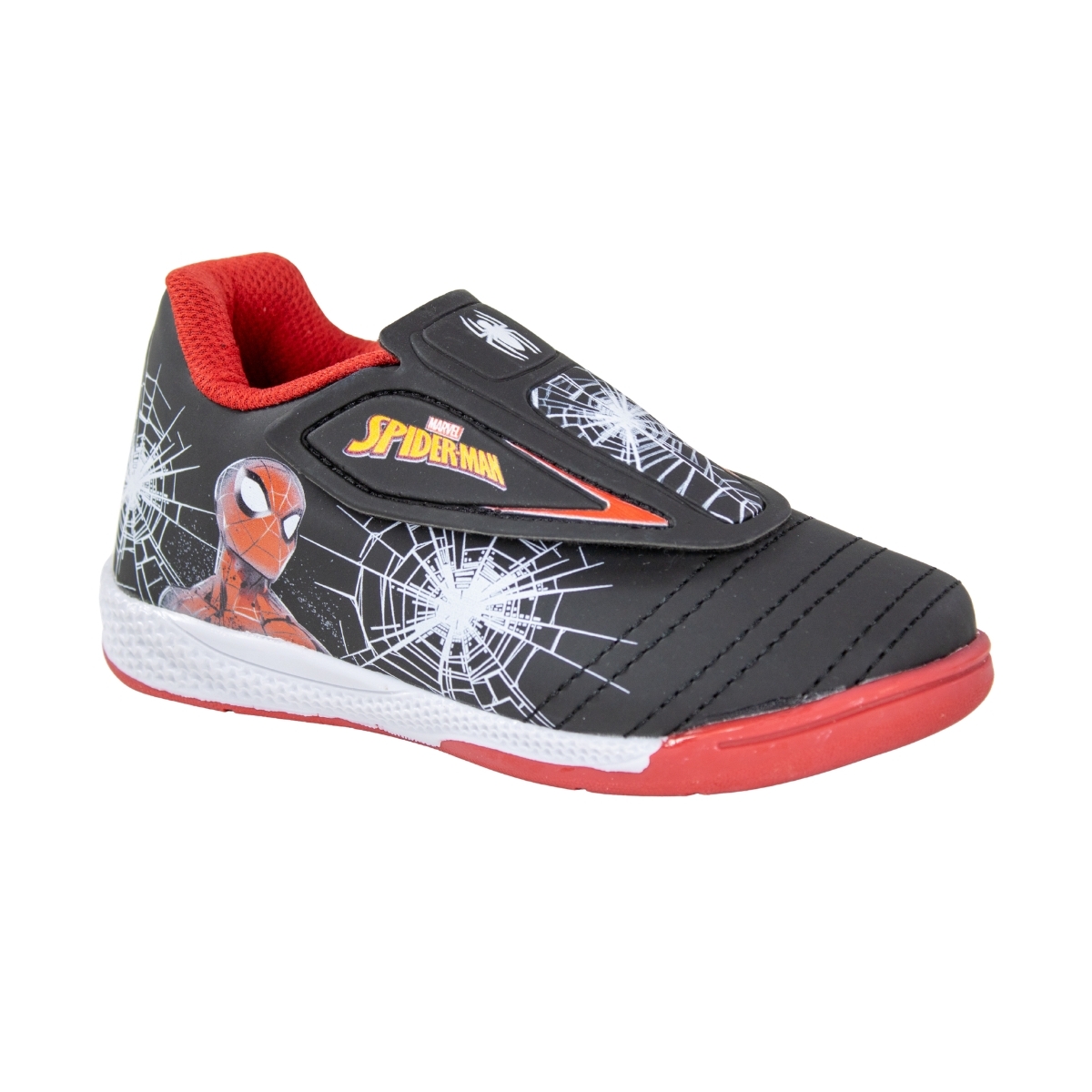 Chuteira Indoor Infantil Homem Aranha - PRETO