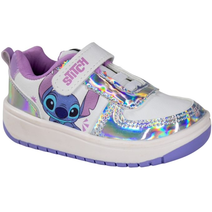 Tênis Bebê Feminino Disney Stitch - BRANCO/LILAS