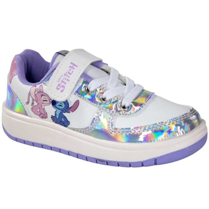 Tênis Infantil Feminino Stitich - BRANCO/PRATA