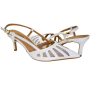 Sapato Feminino Vizzano Salto Fino Chanel  - BRANCO