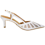 Sapato Feminino Vizzano Salto Fino Chanel  - BRANCO