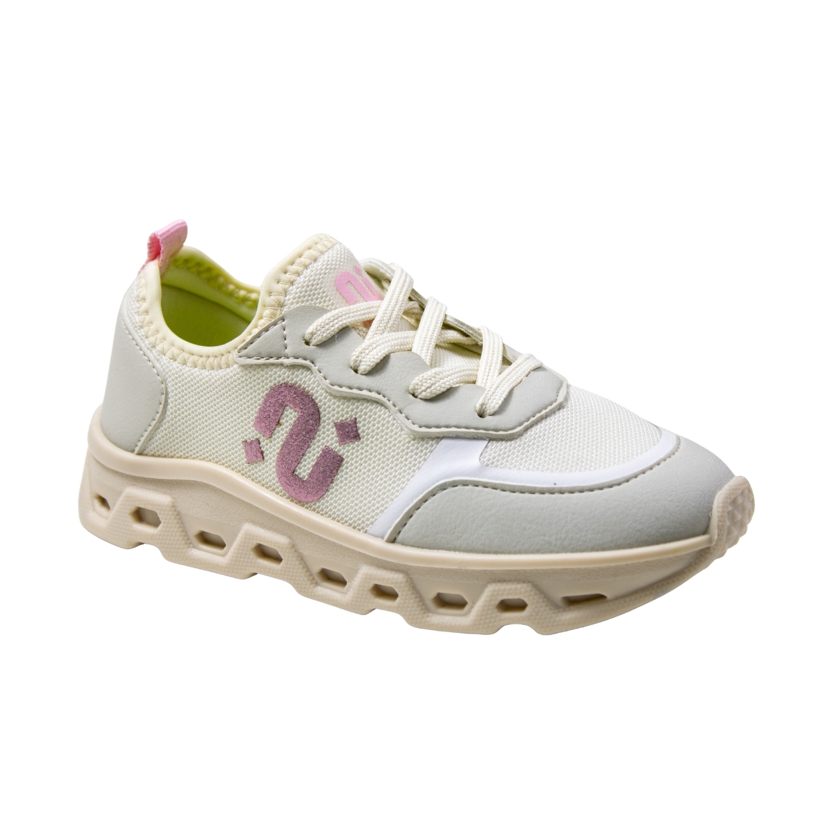 Tênis Infantil Feminino Novopé - OFF WHITE/ROSA BB
