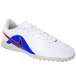 Chuteira Society Nike Tiempo Maestro Club TF - BRANCO/AZUL/ROSA