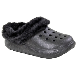 Crocs Infantil Molekinha Pelo  - PRETO
