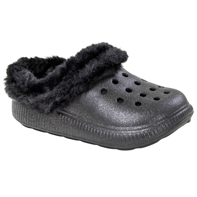 Crocs Infantil Molekinha Pelo  - PRETO