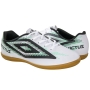 Chuteira Indoor Umbro Invictus - BRANCO/PRETO/VERDE AGUA