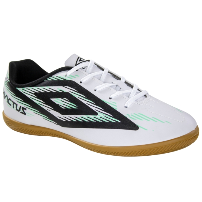 Chuteira Indoor Umbro Invictus - BRANCO/PRETO/VERDE AGUA