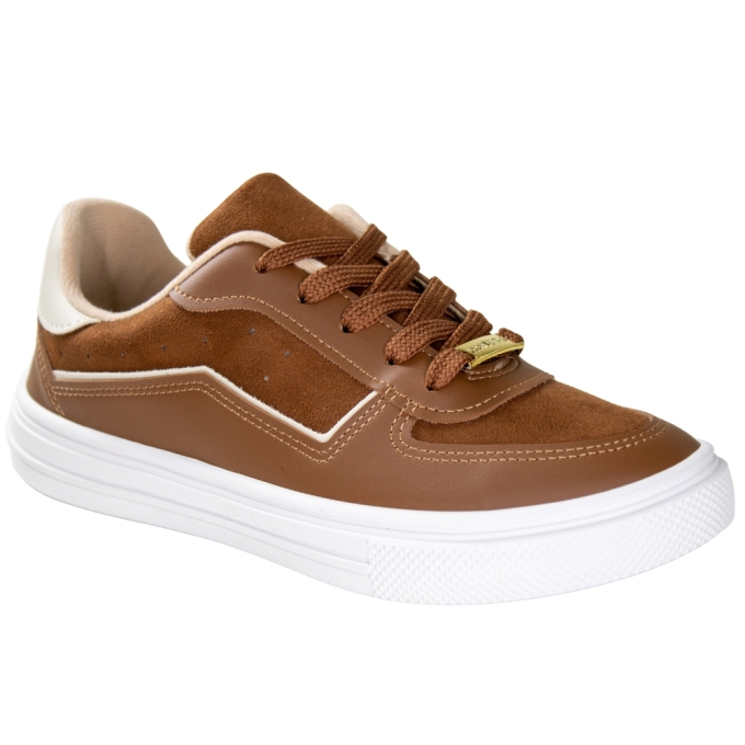 Tênis Feminino Moleca Casual Napa - AVELA/BRANCO OFF