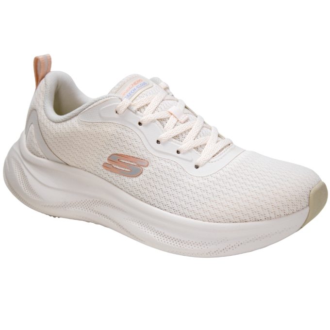 Tênis Feminino Skechers Cloud - OFF WHITE/ROSA