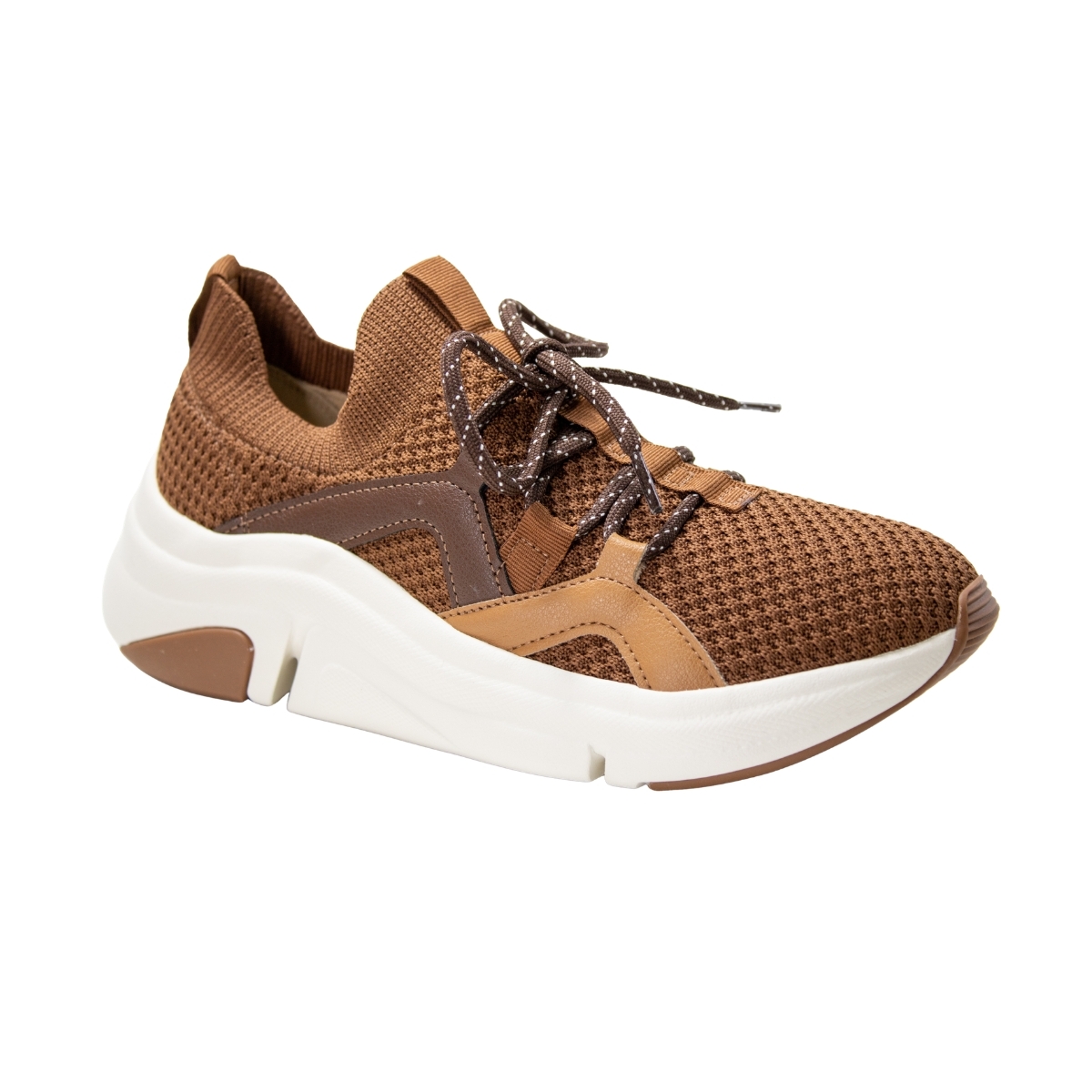 Tênis Feminino Modare Running Knit - AVELA/CAFE/CAMEL