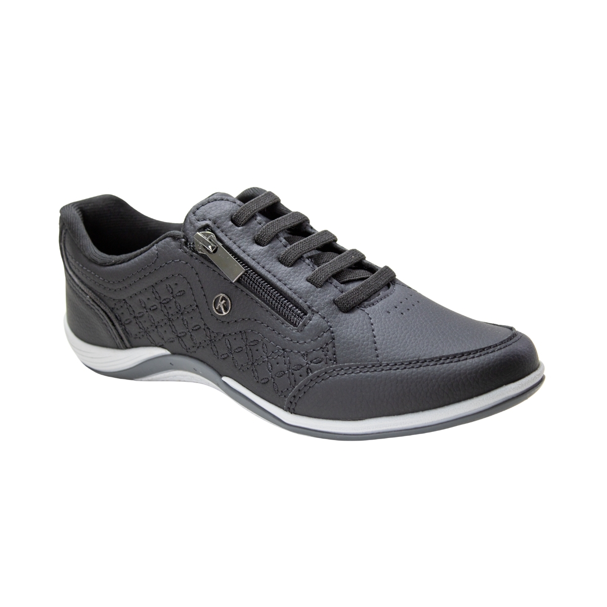 Tênis Feminino Kolosh Casual Zíper - PRETO