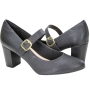 Sapato Feminino Modare Salto Bico Fino Fivela - PRETO