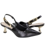 Sapato Feminino Bebecê Salto Tacinha Chanel - PRETO