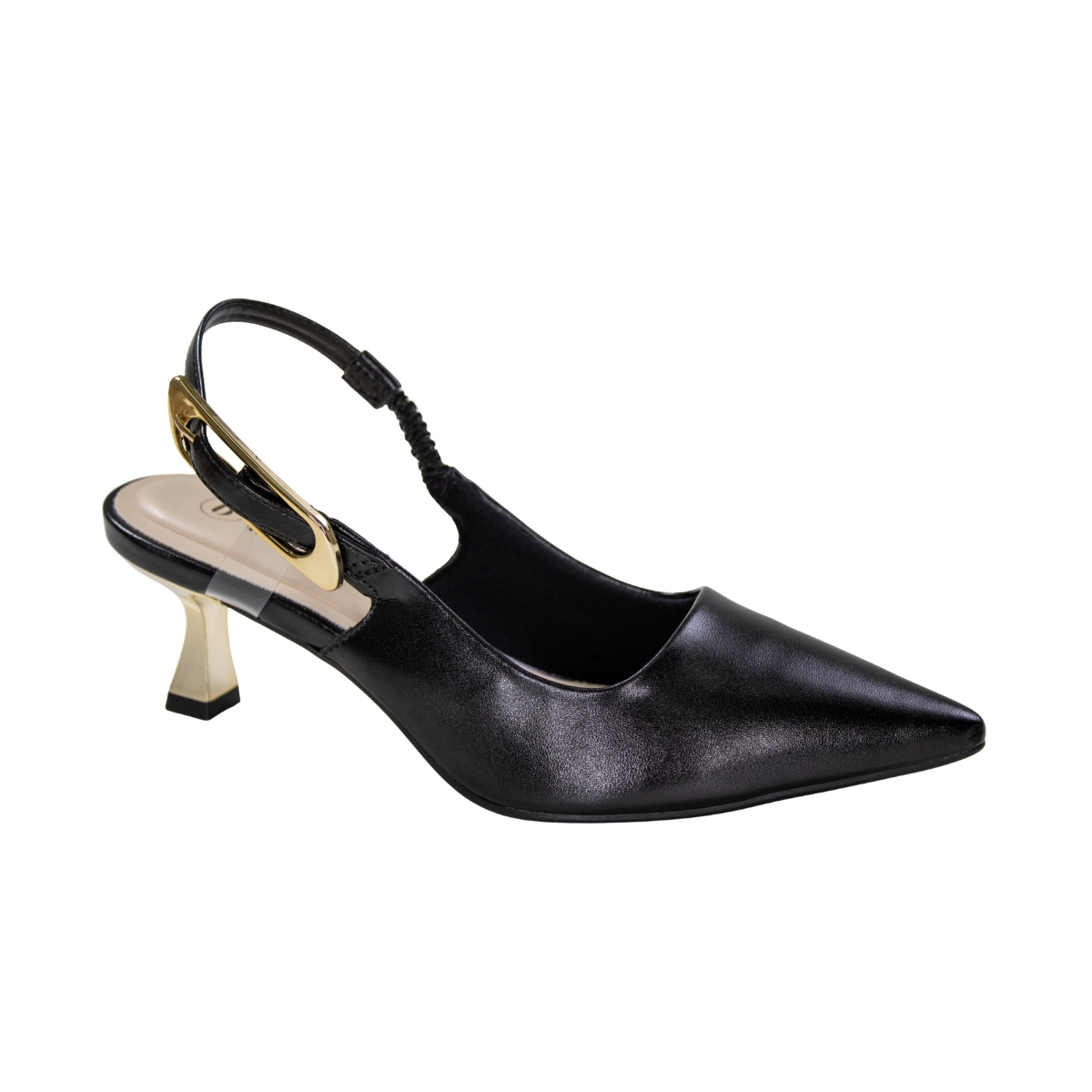 Sapato Feminino Bebecê Salto Tacinha Chanel - PRETO