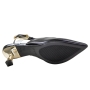 Sapato Feminino Bebecê Salto Tacinha Chanel - PRETO